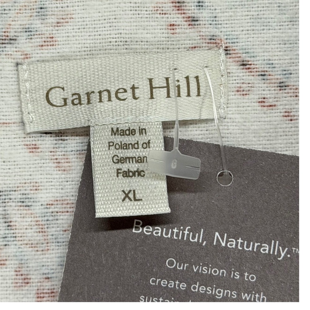 Garnet Hill Organic Cotton Flannel Night Gown XL Paisley Floral Sleepwear NEW - Picture 12 of 16